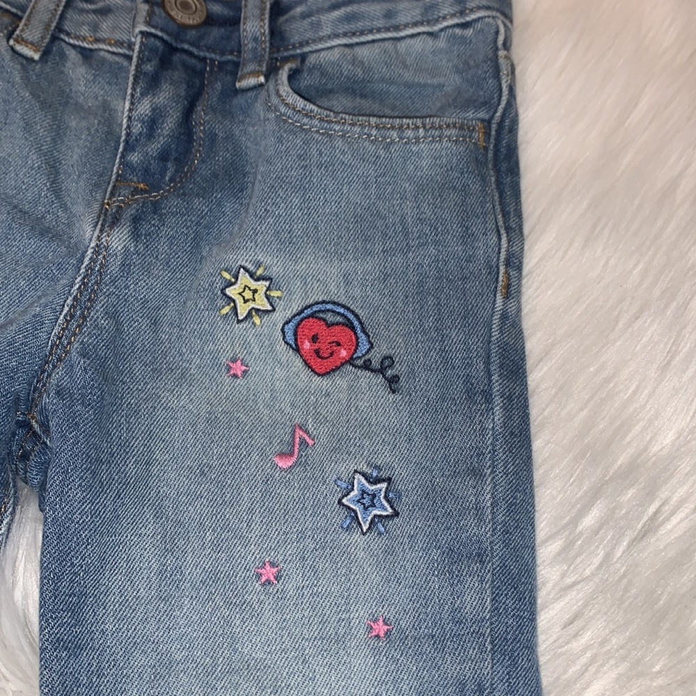 Gap Girlfriend Embellished Patches Jean Size 4 - Picture 5 of 12